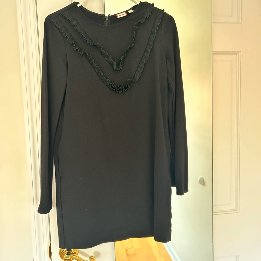 Sunday Best Elegant Black Ruffled Dress